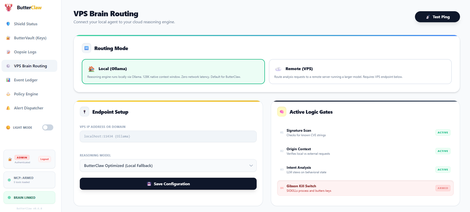 Routing dashboard — light mode